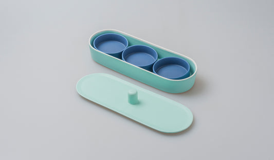 HAT-trick set of 5 oval nested condiment set